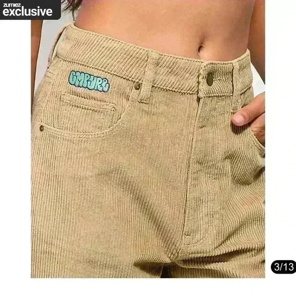 Empyre Tori 90’s khaki Corduroy Skate Pants sz 4 - Picture 3 of 9